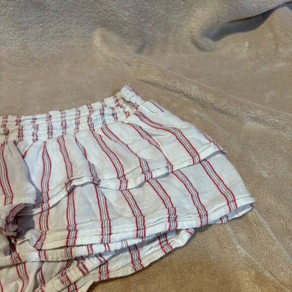 American eagle striped ruffled tube top cropped red white size XL - Picture 6 of 10